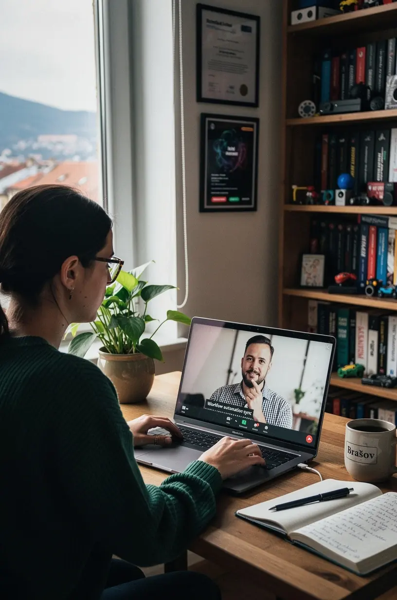 Captură de ecran a unui dashboard de monitorizare a performanței automatizărilor software.