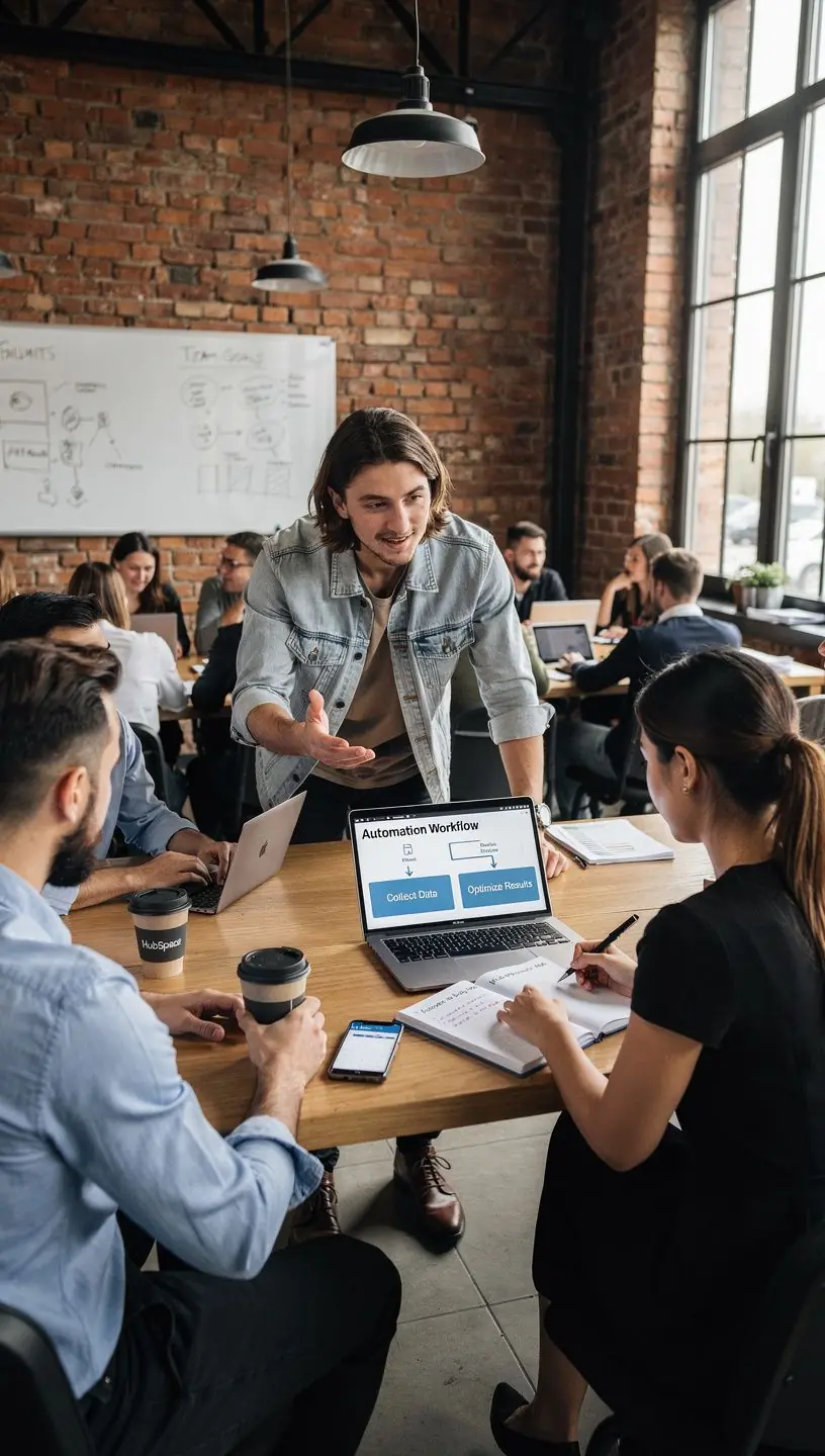 Grafică ilustrativă a unui flux de lucru software simplificat prin automatizare inteligentă.