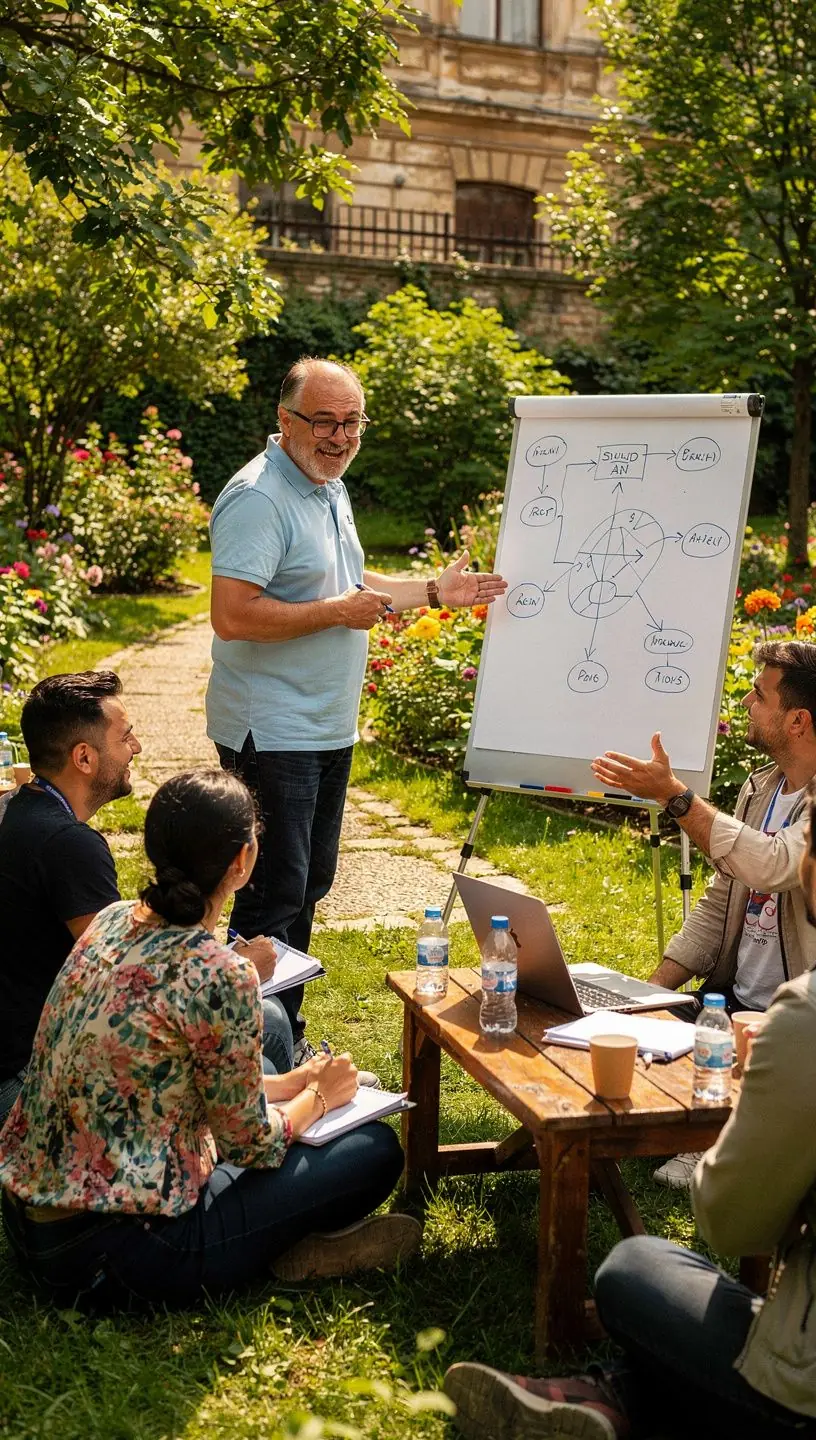 Imagine conceptuală cu iconițe reprezentând integrarea diverselor aplicații software pentru eficientizare.